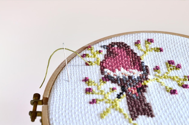 Detale haftu na tkaninie